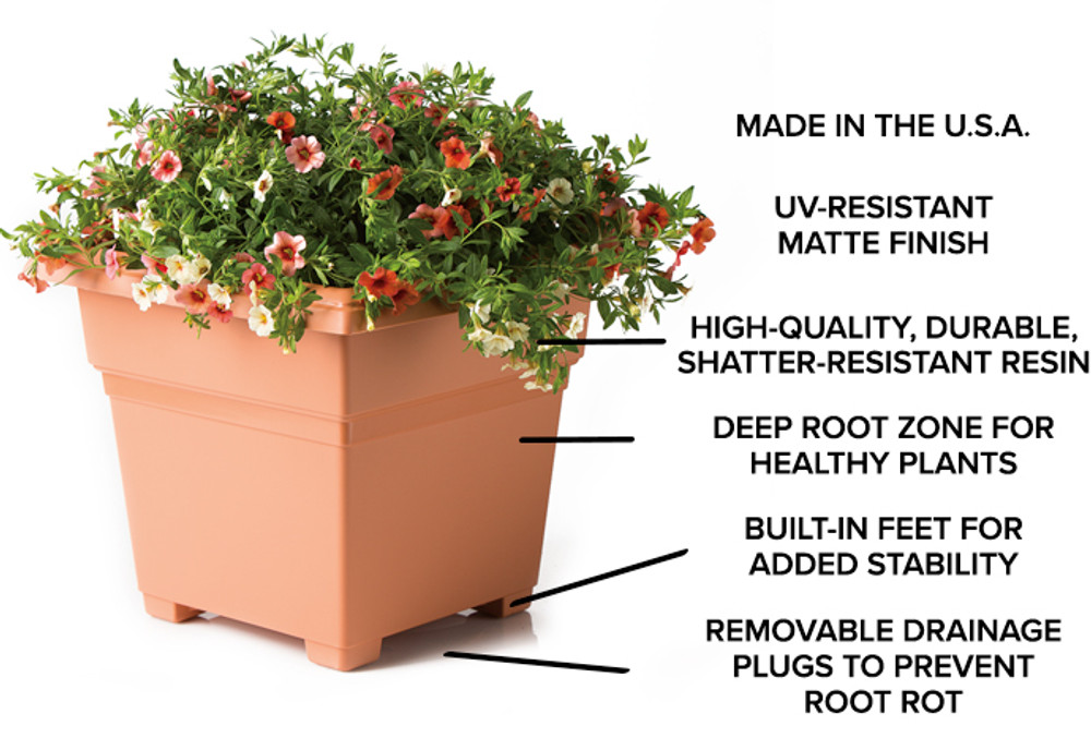 Countryside Tub Planter 18″ – White